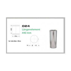 024/DN130 DW Längenelement 500mm/ 440 mm Dinak günstig kaufen im Angebot
