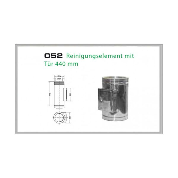052/DN180 DW Reinigungselement mit Tür 500mm / 440 mm Dinak günstig kaufen im Angebot