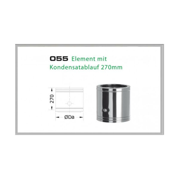 055/DN150 DW Element mit Kondensatablauf 330/270 mm Dinak günstig kaufen im Angebot