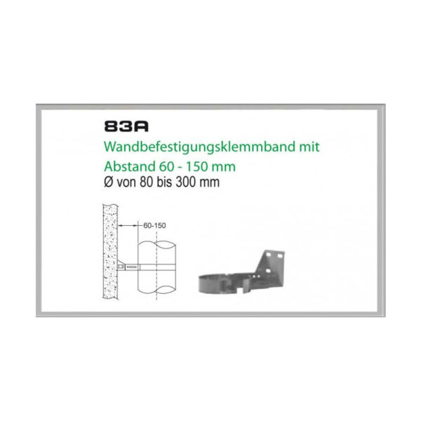 83B/DN130 DW Wandbefestigungsklemmband mit Abstand 60-150 mm Dinak günstig kaufen im Angebot