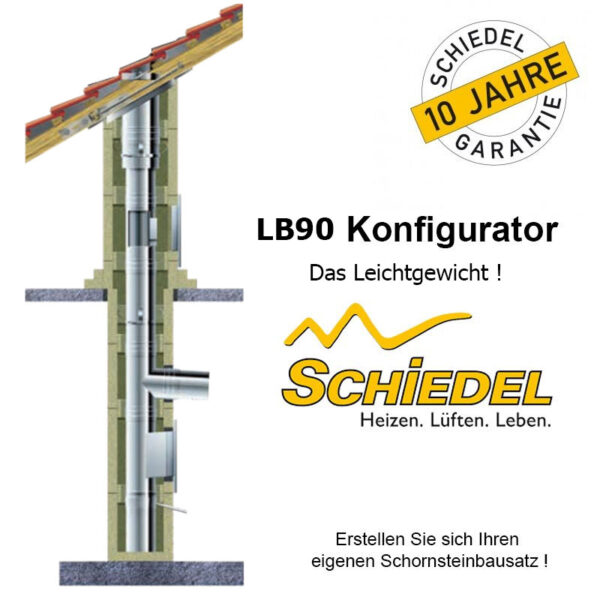 Schiedel LB90 Leichtbauschornstein Konfigurator Festbrennstoffe günstig kaufen im Angebot